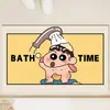 Tapete de Chão de Lama Diatomácea Desenho Animado Shin-Chan Banheiro Absorvente de Água Secagem Rápida Tapete de Chão Doméstico Porta de Banheiro Resistente ao Desgaste Antiderrapante Tapete para Pés