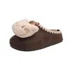 Sandalias de mujer tipo Birkenstock, sin cordones, de suela gruesa, estilo caricatura, lindas, versátiles y forradas de felpa, con tacón oculto, perfectas para usar al aire libre en la temporada otoño/invierno 2026
