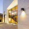 Lámpara de pared exterior impermeable led de doble cabezal para patio, lámpara de pared moderna y sencilla para pasillo de villa, dormitorio, cabecera