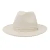 Moda Coreana Sombrero de Lana Jazz Estilo Británico Sombrero de Copa Otoño e Invierno Nuevo Sombrero de Ala Ancha para Hombres y Mujeres MNDJS481
