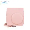 Adecuado para Bolsa de Cámara Retro de Cuero PU para Polaroid Mini7+, Bolsa Protectora de Almacenamiento para Fotografía Digital Ins Mini