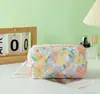 Bolsa Cosmética de Flores de Pintura al Óleo Transfronteriza Alto Valor de Belleza ins Estilo Nacional Bolsa de Almacenamiento Portátil Bolsa de Aseo Portátil de Gran Capacidad