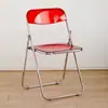 Silla de comedor transparente minimalista de aleación de hierro metálico para vivienda de alquiler, fotografía, dormitorio, hogar estilo ins, silla estilo industrial