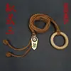 Cabaça de vinho Jigong estilo antigo para beber Xidu tradicional feita à mão cabaça de vinho chaleira adereços cordão personalizado gasto tecido