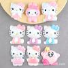 Gato KT estrella grande Muñeco de dibujos animados resina accesorios caja de almacenamiento parche pegatina para refrigerador parche Hello Kitty