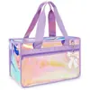 Bolso de Mano Láser de PVC Nuevo Sensación de Alta Gama Bolso Jelly Iridiscente Bolsa de Embalaje de Regalo de Plástico Bolsa de Recuerdo