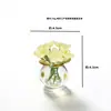 Zibo Mini Buquê de Flores Artificiais Esmaltadas Ornamento de Flor de Vidro Vaso Flor Preservada Artesanato Decoração de Mesa Presente
