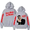 Sudadera Oversize con Estampado Rapper Anuel Aa Real Hasta La Muerte