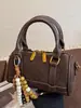 Bolso de Mano Boston Estilo Coreano Estampado de Leopardo Nicho para Mujer Verano 2025 Nuevo Bolso de Hombro Cruzado Retro Bolso Almohada