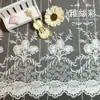 Falda de encaje de algodón de malla fina americana blanca de 45 cm, nueva falda de encaje de primavera, disponible en stock, teñible