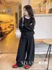 Adorable conjunto de primavera y otoño para niñas 2026 nuevo modelo, conjunto de dos piezas moderno para niños, moda estilo coreano para niños mayores
