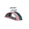 Percha para ropa de adulto semicírculo recubierto de plástico gancho plano percha de ropa antideslizante sin costuras percha para ropa percha para abrigos tienda de ropa percha al por mayor
