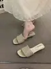Primer Encuentro Ji Niche Chanclas de Cuña Francesas con Pedrería Calzado de Mujer Ropa para Exteriores 2026 Verano Aumentador de Altura Vacaciones