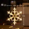 Venda quente transfronteiriça luz de ventosa de Natal com gancho controle remoto decoração de janela de quarto luz romântica a bateria luz de corda LED