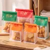 Saco de Embalagem para Torrada Guochao Saco de Embalagem para Pão Europeu Croissant Janela para Assar Pão Fatiado Saco Autovedante