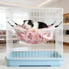 Hamaca transfronteriza para hámster, hamaca suspendida de doble capa para petauros del azúcar y chinchillas, saco de dormir cálido para ardillas, hamaca para mascotas pequeñas