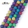 4-12Mma+Pedra de Lava Vulcânica Contas Redondas Coloridas Colar de Contas Acessórios de Joias DIY Produtos Semi-Acabados Atacado