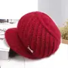 Gorro de Invierno para Mujeres de Mediana Edad y Mayores Abuela Mamá Persona Mayor Gorro Cálido Más Terciopelo Protección contra el Frío Lana Gorro de Punto para Señora Mayor
