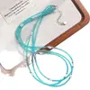 Verano Fresco Dopamina Azul Maldiva Diseño de Cristal Artificial Cadena para Clavícula Collar Cadena para Suéter