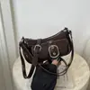 Bolsa de axila retrô de cor sólida de nicho estilo coreano, nova moda verão 2026, bolsa de ombro e transversal simples e estilosa para o dia a dia