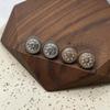 Botão de metal redondo tridimensional pequena fragrância suéter com diamantes incrustados camisa cardigan fivela top roupas joias fivela