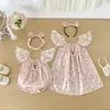Ropa para Bebé 2026 Estilo Nuevo Pelele Vestido de Princesa Conjuntos Coordinados para Hermanas Algodón Puro Estilo Coreano para Niñas Ropa para Niños Pequeños