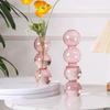 Ornamento Moderno Criativo Simples de Vaso Pequeno Esferas de Vidro Coloridas Transparentes Arranjo de Flores para Sala de Estar Decorações de Mesa de Jantar Flores Secas