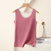 Colete Térmico Sem Marcas Feminino Forrado com Fleece Espesso Top com Alça Interna Base Outono e Inverno