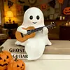 Nuevo producto transfronterizo: Luz de noche de fantasma de Halloween tocando la guitarra, lindo adorno para escritorio de lectura, decoración para fiesta del festival de fantasmas