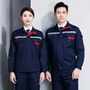 Conjunto de vestuário de proteção do trabalho, resistente ao desgaste e à sujeira, calça de manga comprida, roupa para reparo automotivo, uniforme de mecânico para oficina de engenharia de canteiro de obras, personalizável com logotipo