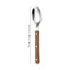 Juego de Cinco Partes Principales de Acero Inoxidable Espesado Mango de Remache Estilo Occidental Cuchillo Tenedor Cuchara Mango de Imitación Madera Cuchillo Francés para Bistec