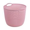 Cesta de almacenamiento de cortina de cuentas de imitación calada estilo japonés, portátil, para dormitorio, cesta de lavandería para juguetes infantiles, material suave, cesta de almacenamiento redonda para baño