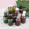 Botella de tapa abatible verde oscuro, 50 ml, con tapa en forma de mariposa, diseño de hombro angulado, adecuada para champú, agua floral o limpiador facial