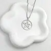 Collar con Colgante de Estrella de Cinco Puntas Personalizado Estilo Nuevo para Hombres y Mujeres Moda Retro Escudo Judío Estrella de David Regalo para Pareja