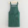 Bonito delantal fino de lona para cocina casera, antimanchas, transpirable, adecuado para cocinar, vender productos y catering, ropa de trabajo especializada para mujeres