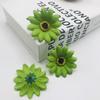 Simulación de punto cabeza de girasol de 6 cm girasol de tela de seda de 3 capas sombrero de bricolaje corona diadema para fotografía accesorios cabeza de flor