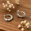 Aretes irregulares de bloque plateado, aretes urbanos coreanos y japoneses para el día a día, accesorios simples y elegantes para el uso diario