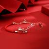 Pulsera Koi de Plata de Ley S925 para Mujer Estilo Chino Lujo Accesible Diseño Nicho Adornos de Mano Pulsera de Cuerda Trenzada de Media Cuerda Roja