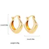 Brincos de Argola de Ouro 18K Transfronteiriços Europeus e Americanos Brincos Geométricos Irregulares Retrô Simples Versáteis Acessórios de Orelha Amazon