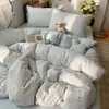 2026 Novo Estilo Fio Bouclé Estampado Capa de Edredom Individual e Conjunto de Quatro Peças