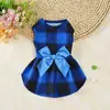 Roupas Novas para Cachorro Saia Xadrez Saia Princesa Roupas para Pet Teddy Pomerânia Cachorro Pequeno Roupa Pet para Fêmea