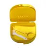 Caixa Plástica PP para Material Odontológico Caixa com Tampa Articulada Porta Escova Removedor de Aparelhos Caixa de Colocação Caixa para Aparelhos de Molar