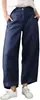 Pantalones de pierna ancha cropped ajustados de cintura alta, estilo casual suelto de nuevo estilo para verano, transfronterizos europeos y americanos, en color liso con botones