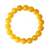 Pulsera de Ágata Amarillo Natural Año del Caballo para Hombres y Mujeres, Producto Terminado en Jade Cristalino, Pulsera de Cuentas de la Fortuna, Cuentas Redondas de Ágata de 6/10 mm