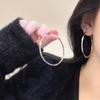 Pendientes de plata 925 con forma de aguja para puesto en el mercado nocturno, para mujer, de Corea del Sur, con explosiones en vivo y pendientes de red roja.