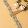Novo Bordado Étnico Multicor Lantejoula Renda Corda de Osso Renda de Espelho Renda Vintage Fundo de Rede Linha Dourada Roupa