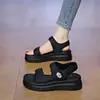 Sandalias Deportivas de Suela Gruesa con Velcro para Mujer, Nuevas Sandalias de Playa de Moda con Suela Suave para Aumentar la Altura para Mujeres Embarazadas, Verano 2026