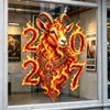 Adesivos de Janela Ano do Carneiro 2027 Novos Adesivos Decorativos de Vidro para Ano Novo Transfronteiriços Ozon Rússia Janela Decalques de Janela Decorativos de Natal