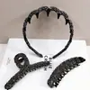 Grampo de cabelo de alta qualidade, elegante, estilo coreano, totalmente cravejado de diamantes para mulheres, acessório de cabelo de luxo com dentes para penteados presos