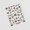 Adesivos de Nail Art Temáticos da Copa do Mundo Estilo Ins Pó Colorido Brilhante Decoração de Nail Art de Futebol da Copa do Mundo Adesivos DIY